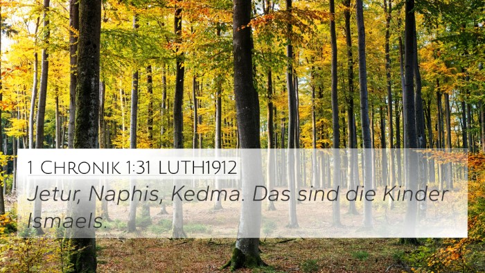 1 Chronik 1:31 LUTH1912 4K Wallpaper - Jetur, Naphis, Kedma. Das sind die Kinder - 4K Wallpaper Bible Verse