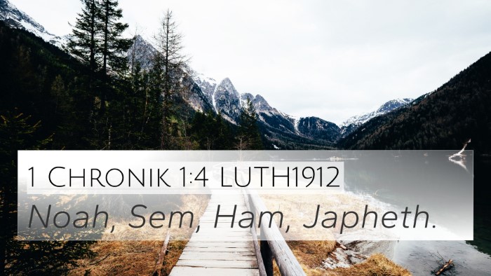 1 Chronik 1:4 LUTH1912 Bible Verse Image