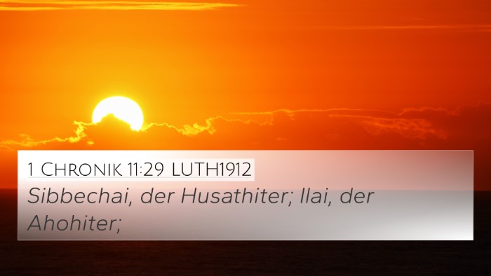 1 Chronik 11:29 LUTH1912 Bible Verse Image