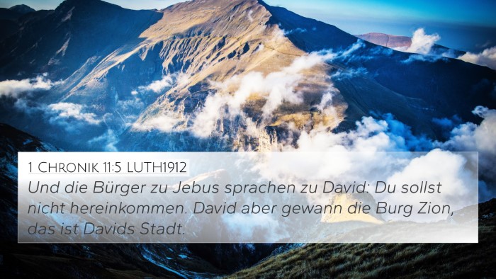1 Chronik 11:5 LUTH1912 Bible Verse Image