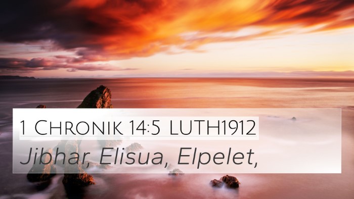 1 Chronik 14:5 LUTH1912 Bible Verse Image