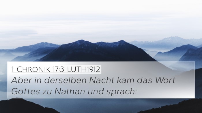 1 Chronik 17:3 LUTH1912 4K Wallpaper - Aber in derselben Nacht kam das Wort Gottes zu - 4K Wallpaper Bible Verse