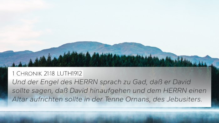 1 Chronik 21:18 LUTH1912 4K Wallpaper - Und der Engel des HERRN sprach zu Gad, daß er - 4K Wallpaper Bible Verse