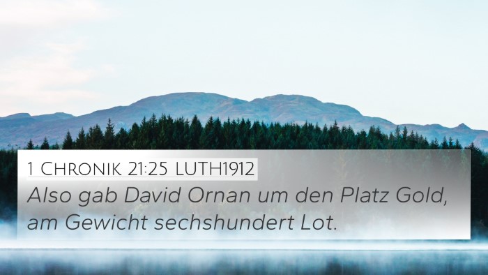 1 Chronik 21:25 LUTH1912 4K Wallpaper - Also gab David Ornan um den Platz Gold, am - 4K Wallpaper Bible Verse