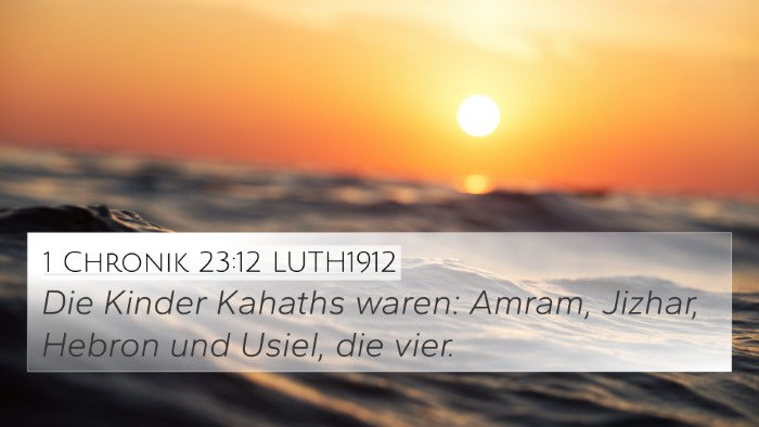 1 Chronik 23:12 LUTH1912 Bible Verse Image