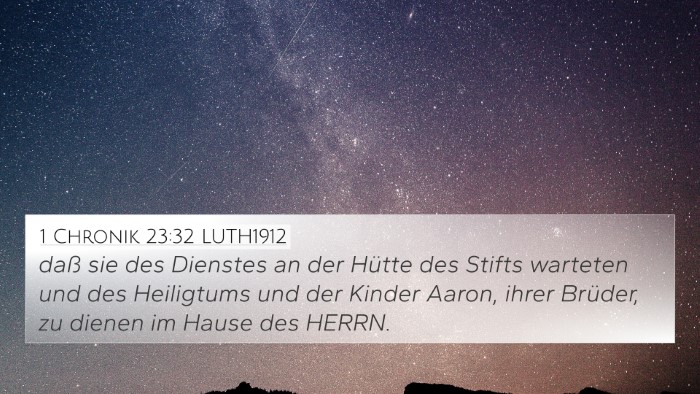 1 Chronik 23:32 LUTH1912 Bible Verse Image