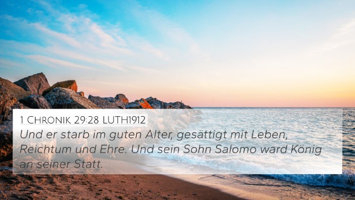 1 Chronik 29:28 LUTH1912 Bible Verse Image
