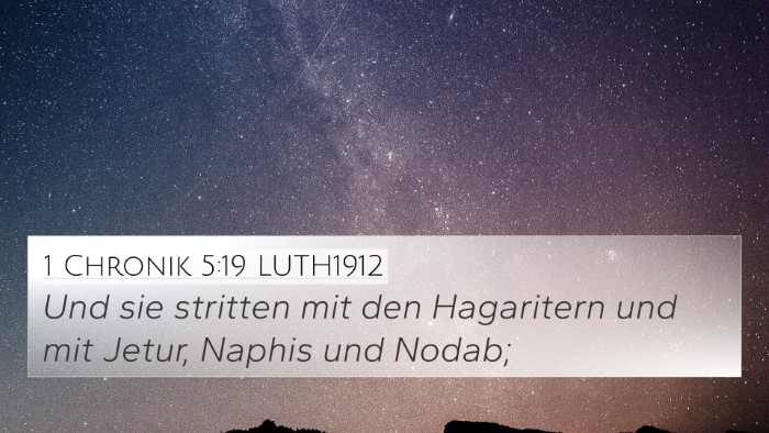 1 Chronik 5:19 LUTH1912 Bible Verse Image
