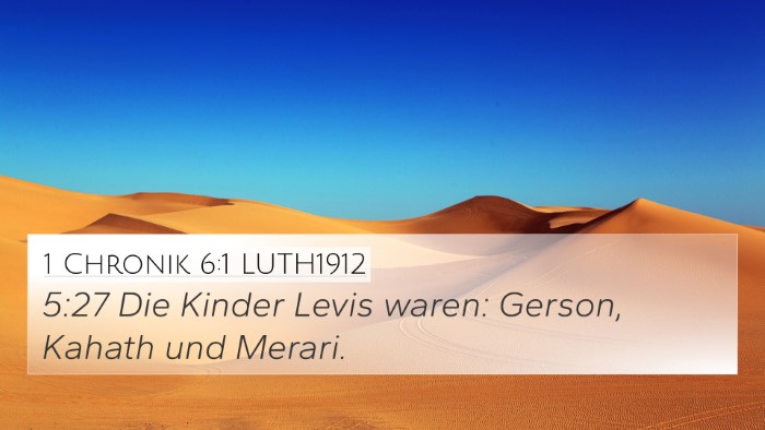 1 Chronik 6:1 LUTH1912 Bible Verse Image