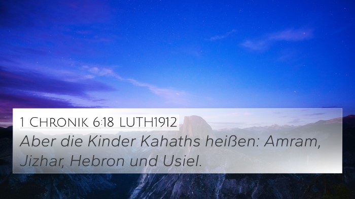 1 Chronik 6:18 LUTH1912 Bible Verse Image