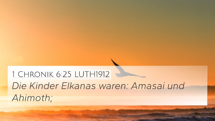 1 Chronik 6:25 LUTH1912 Bible Verse Image