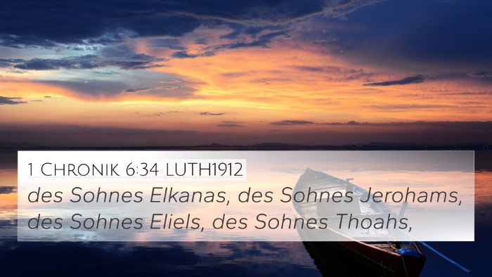 1 Chronik 6:34 LUTH1912 Bible Verse Image