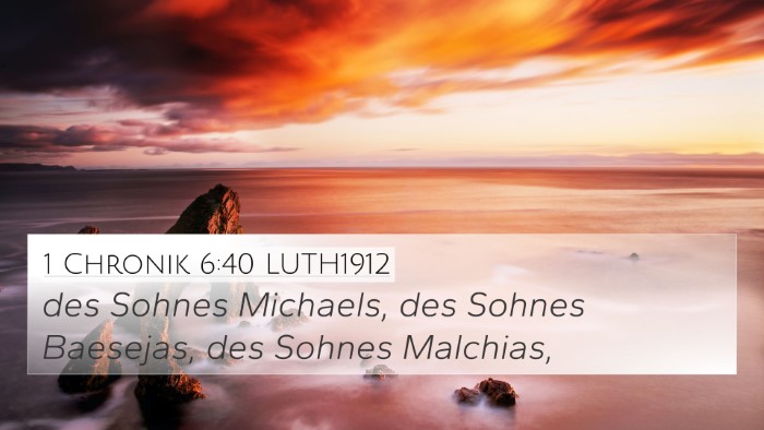 1 Chronik 6:40 LUTH1912 4K Wallpaper - des Sohnes Michaels, des Sohnes Baesejas, des - 4K Wallpaper Bible Verse