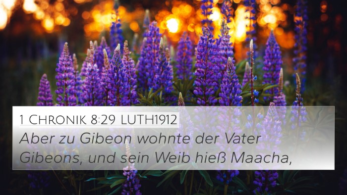 1 Chronik 8:29 LUTH1912 Bible Verse Image