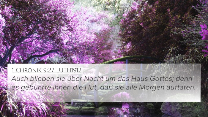 1 Chronik 9:27 LUTH1912 Bible Verse Image