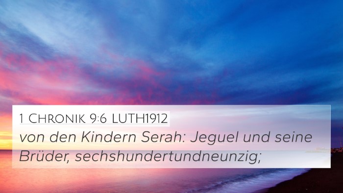 1 Chronik 9:6 LUTH1912 Bible Verse Image