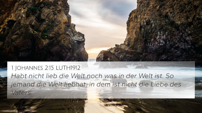 1 Johannes 2:15 LUTH1912 Bible Verse Image