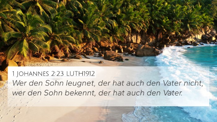 1 Johannes 2:23 LUTH1912 Bible Verse Image