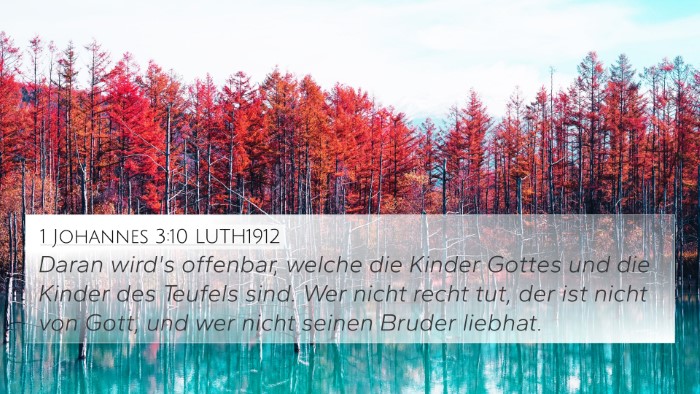1 Johannes 3:10 LUTH1912 Bible Verse Image
