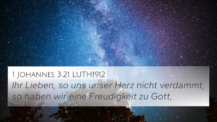 1 Johannes 3:21 LUTH1912 Bible Verse Image