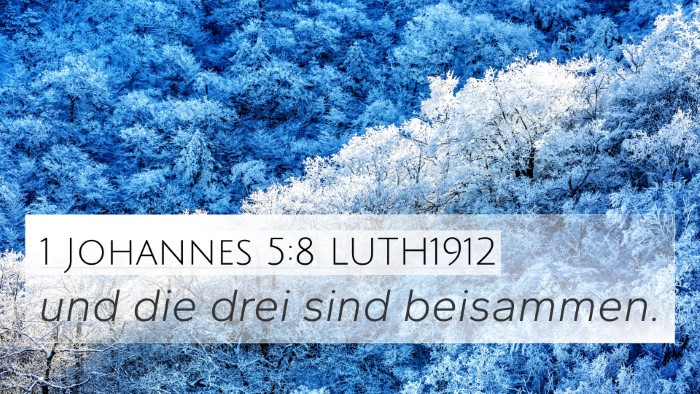 1 Johannes 5:8 LUTH1912 4K Wallpaper - und die drei sind - 4K Wallpaper Bible Verse