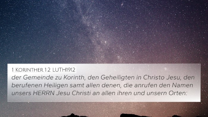 1 Korinther 1:2 LUTH1912 Bible Verse Image