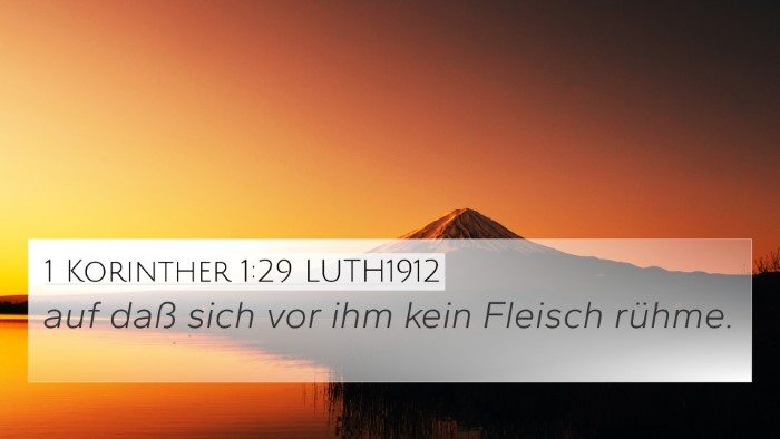 1 Korinther 1:29 LUTH1912 Bible Verse Image