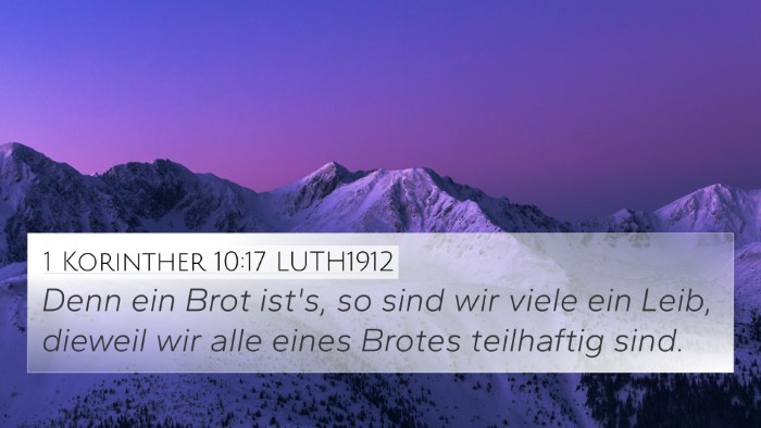 1 Korinther 10:17 LUTH1912 Bible Verse Image