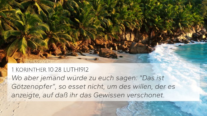 1 Korinther 10:28 LUTH1912 Bible Verse Image