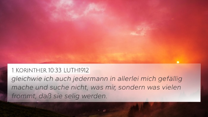 1 Korinther 10:33 LUTH1912 Bible Verse Image