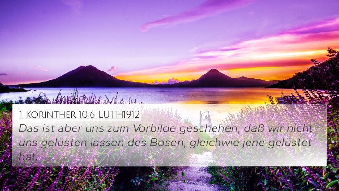 1 Korinther 10:6 LUTH1912 Bible Verse Image