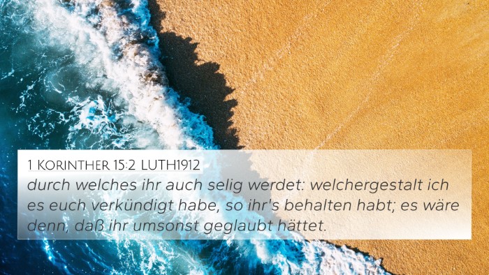 1 Korinther 15:2 LUTH1912 Bible Verse Image