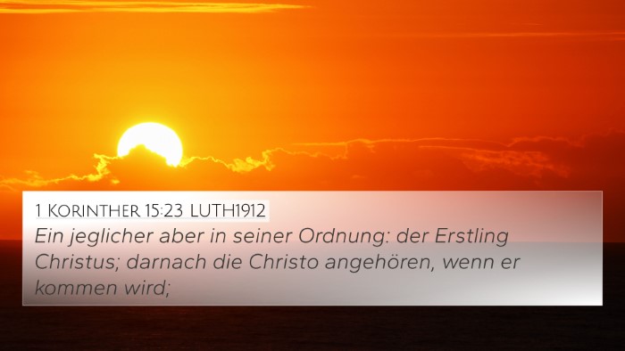 1 Korinther 15:23 LUTH1912 Bible Verse Image
