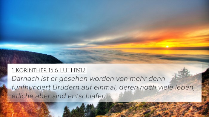 1 Korinther 15:6 LUTH1912 Bible Verse Image