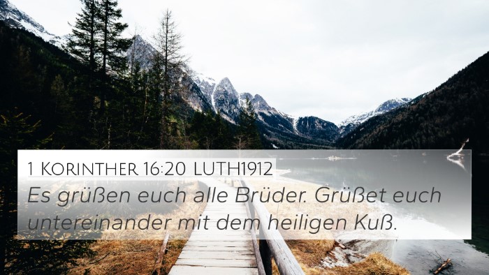 1 Korinther 16:20 LUTH1912 Bible Verse Image