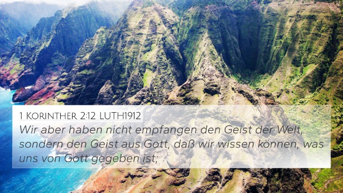1 Korinther 2:12 LUTH1912 Bible Verse Image