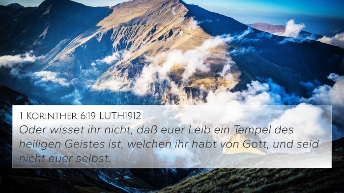 1 Korinther 6:19 LUTH1912 Bible Verse Image
