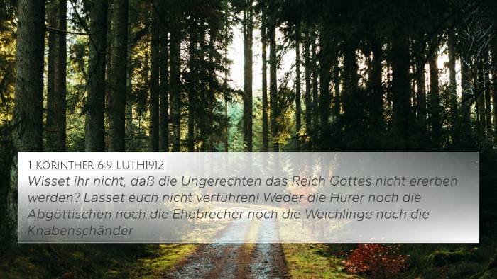 1 Korinther 6:9 LUTH1912 Bible Verse Image