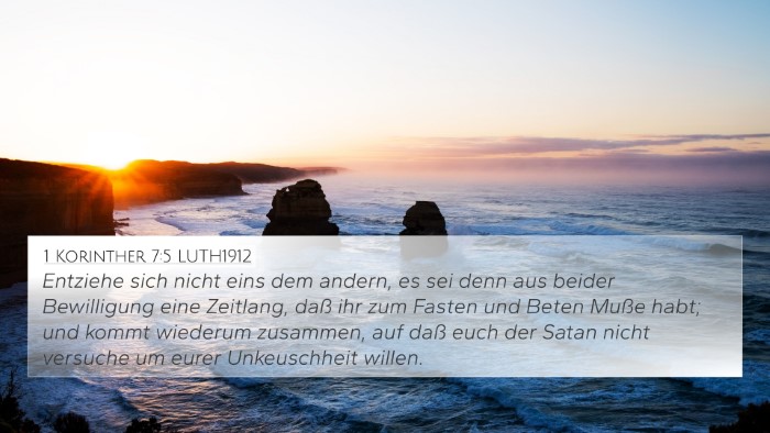 1 Korinther 7:5 LUTH1912 Bible Verse Image