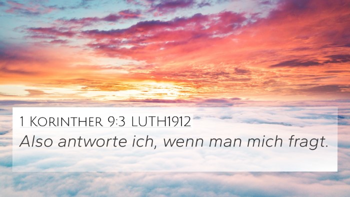 1 Korinther 9:3 LUTH1912 4K Wallpaper - Also antworte ich, wenn man mich - 4K Wallpaper Bible Verse