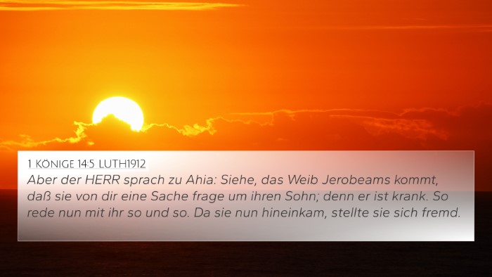 1 Könige 14:5 LUTH1912 Bible Verse Image