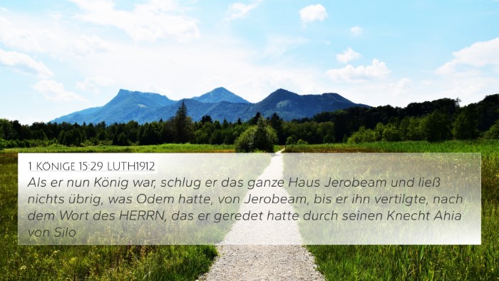 1 Könige 15:29 LUTH1912 Bible Verse Image