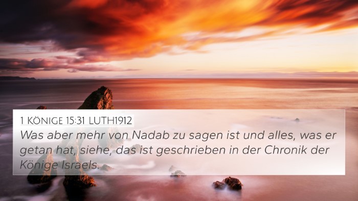 1 Könige 15:31 LUTH1912 Bible Verse Image