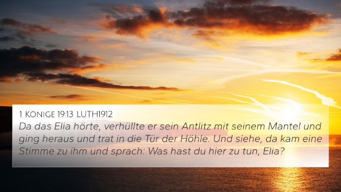 1 Könige 19:13 LUTH1912 Bible Verse Image