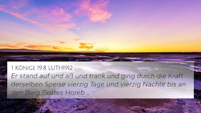1 Könige 19:8 LUTH1912 Bible Verse Image