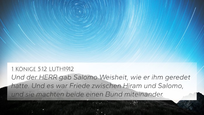 1 Könige 5:12 LUTH1912 Bible Verse Image