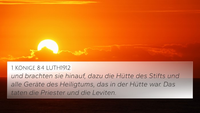 1 Könige 8:4 LUTH1912 4K Wallpaper - und brachten sie hinauf, dazu die Hütte des - 4K Wallpaper Bible Verse