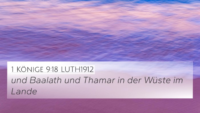 1 Könige 9:18 LUTH1912 Bible Verse Image