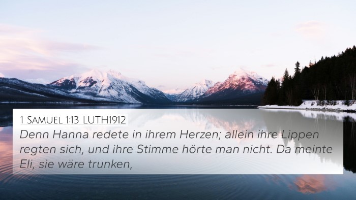 1 Samuel 1:13 LUTH1912 Bible Verse Image