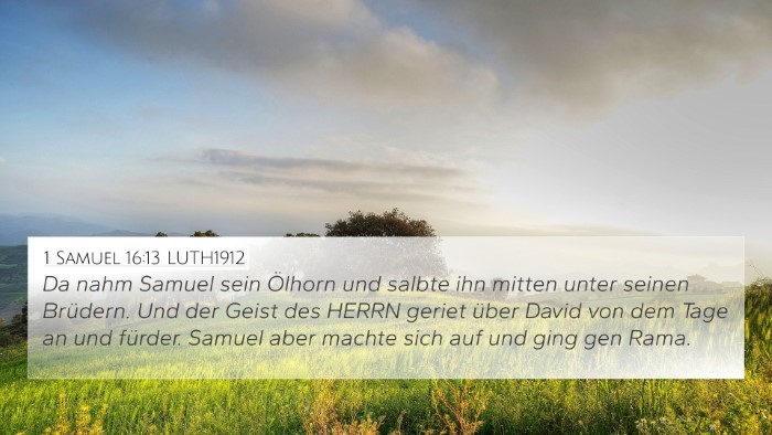 1 Samuel 16:13 LUTH1912 Bible Verse Image